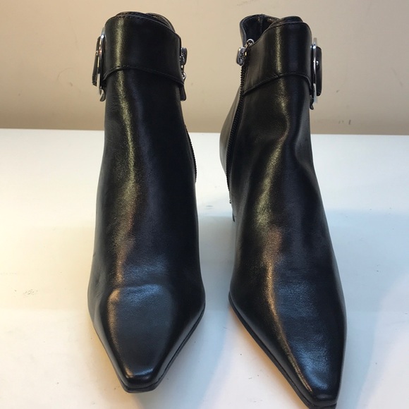 Willi Smith Black Leather Bootie Sz 6.5 Never Worn - Picture 3 of 16